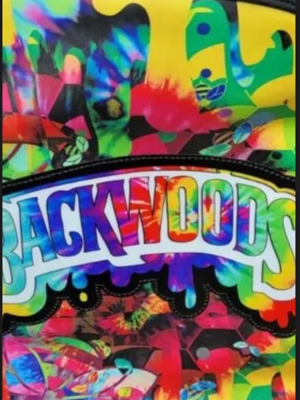 Backwoods Multicolor Graphic Backpack - Vibrant Tie-Dye Print